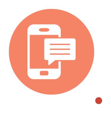 Basit sohbet simgesi, konuşma balonu, vektör illüstrasyonu