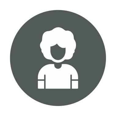 kadın web simgesi vektör illüstrasyonu