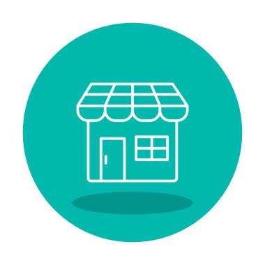 Dükkanı web simge vektör çizim