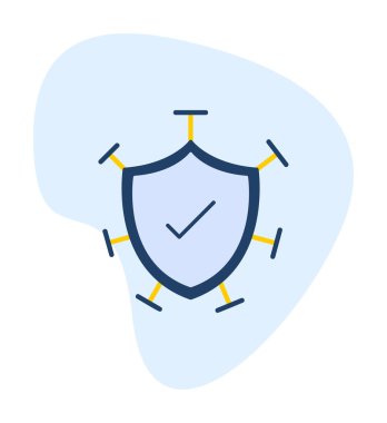 Koruma kalkanı ikonu vektör illüstrasyon tasarımı