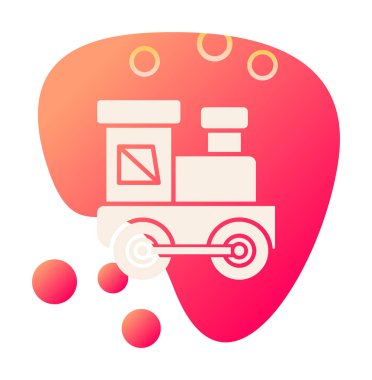 Tren oyuncağı simgesinin vektör illüstrasyonu