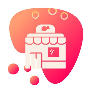 Resturant ağ simgesi, vektör illüstrasyonu