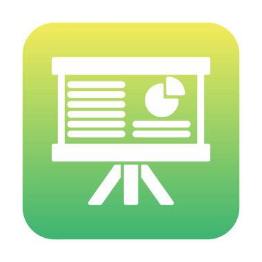 Beyaz arkaplan üzerinde sunum vektörü illüstrasyonunu çalıştır