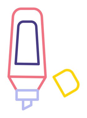 Vurgulama simgesi web basit illüstrasyon