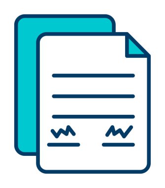 belge web simgesi vektör illüstrasyonu 