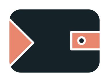 cüzdan vektör simgesi basit illüstrasyon