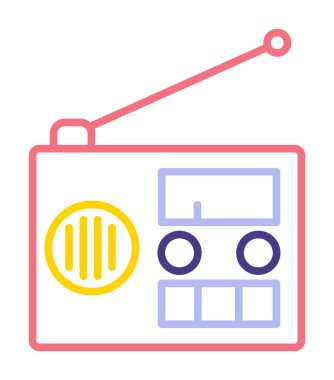  radyo simgesi vektör illüstrasyonu