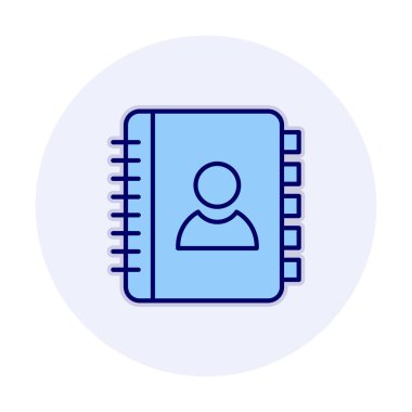 Kişi Kitabı simgesi, vektör illüstrasyonu