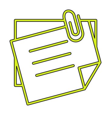 Yapışkan Notlar simge vektör çizimi