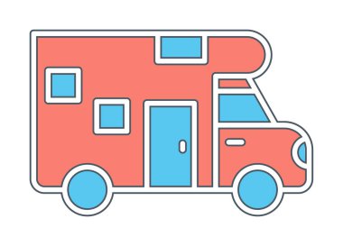 Van düz vektör simgesi