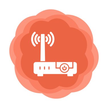 wifi sinyali, Router Aygıt vektör illüstrasyon tasarımı