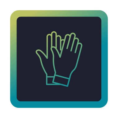 Saftey Eldivenleri ikon vektör çizimi