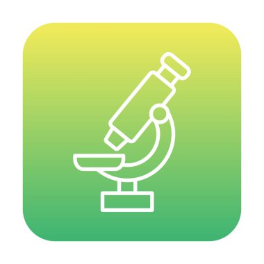 Mikroskop. Web simgesi basit illüstrasyon               