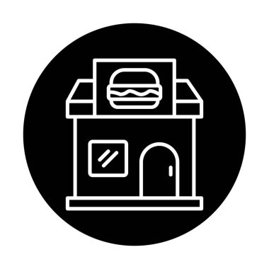  Gıda dükkanı web simgesi, vektör illüstrasyonu