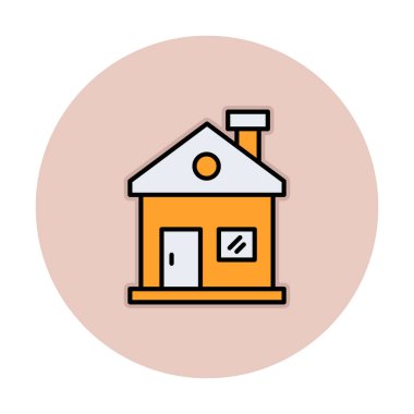 Ev. Web simgesi basit illüstrasyon