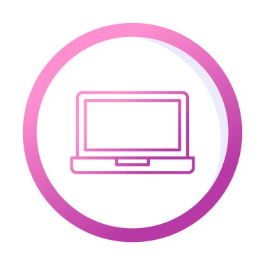 dizüstü bilgisayar simgesi, vektör illüstrasyonu basit tasarım 