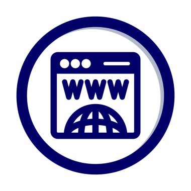 Basit web sitesi arayüzü simgesi, vektör illüstrasyonu