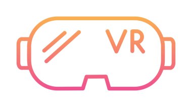 vr gözlük simgesi vektör illüstrasyonu