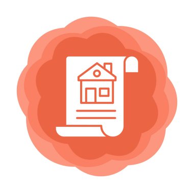 Ev Belgesi ikonu vektör illüstrasyonu                          