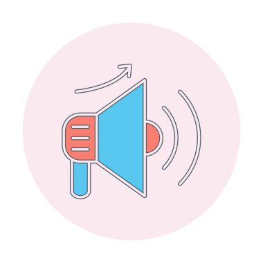 Basit Pazarlama Incerase simgesi, vektör illüstrasyonu