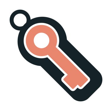 Anahtar sembolü web simgesi, vektör illüstrasyonu