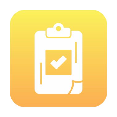 İşaretleme simgesine sahip görev listesi, vektör illüstratörü 