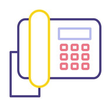 masa telefonu simgesi, vektör illüstrasyonu basit tasarım