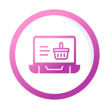 Projeniz için çevrimiçi alışveriş simgesi