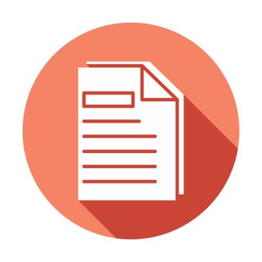 belge simgesi, vektör illüstrasyonu basit tasarım