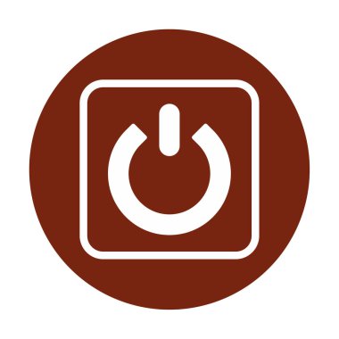 Güç düğmesi simgesi. İnce çizgi çizimi. vektör simgesi beyazda izole edildi