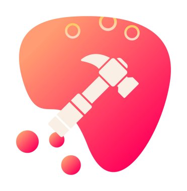 Çekiç ikonu vektör illüstrasyonu