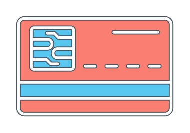 Akıllı Kart vektörü basit biçim simgesi