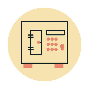 Güvenli kutu simgesinin vektör çizimi