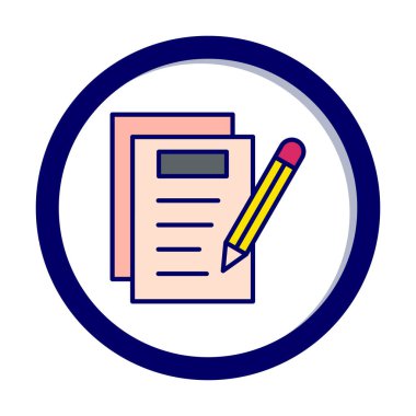 Simge vektör illüstrasyonu yazan Notlar