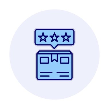 Teslimat kutusu simgesi, vektör illüstrasyonu basit tasarım