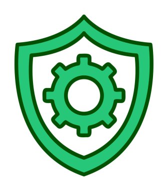 Güvenlik kalkanı simgesi koruma konsepti, vektör illüstrasyonu