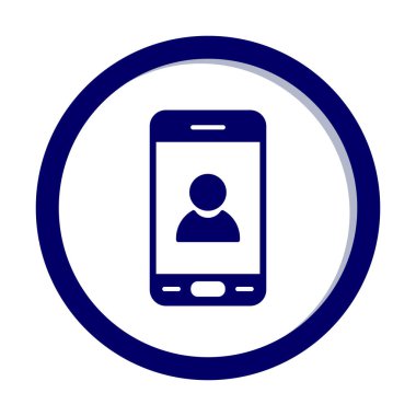 Mobil Kullanıcı simgesi vektör çizimi