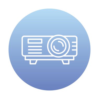 Projektör simgesi basit illüstrasyon vektörü