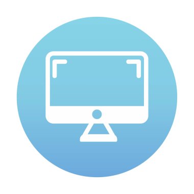 bilgisayar izleme simgesi, vektör illüstrasyonu basit tasarım