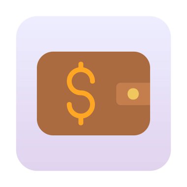 cüzdan vektör simgesi basit illüstrasyon