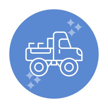 Canavar kamyon simgesi vektör illüstrasyonu