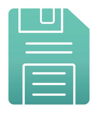 Basit Disket simgesi, vektör illüstrasyonu