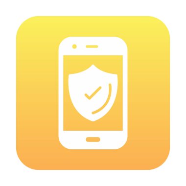 Güvenlik Düz simgesi, Kalkanlı Telefon 