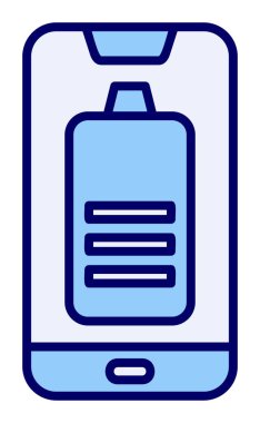 pil simgesi. renk çizgisi çizimi 