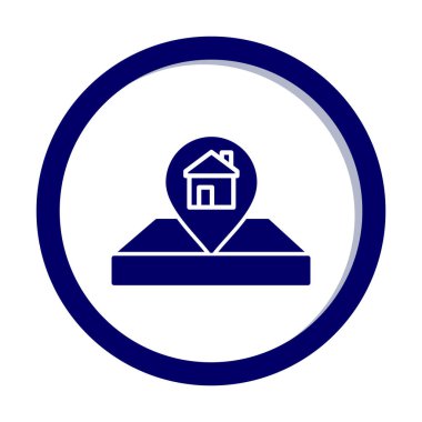 House Location Pin. Ev GPS sembolü, harita işaretleyici