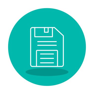 Basit Disket simgesi, vektör illüstrasyonu