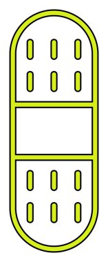 Düz Bandaj Plaster düz biçim işaret simgesi