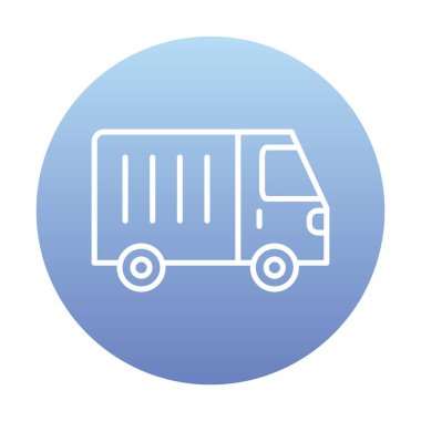 Van düz vektör simgesi