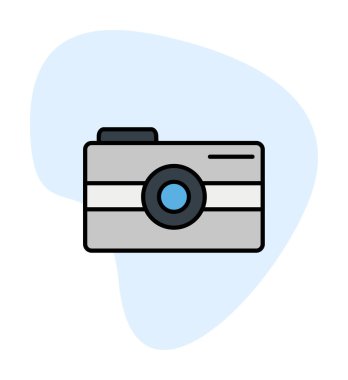 Kamera. Web simgesi basit illüstrasyon 