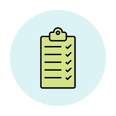 Kontrol listesi vektör simgesi modern basit vektör illüstrasyonu